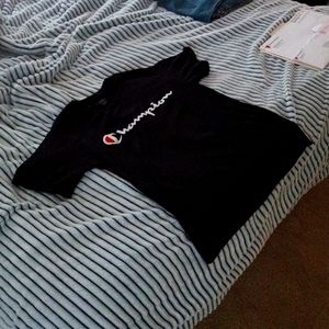 Men's small champion tee black